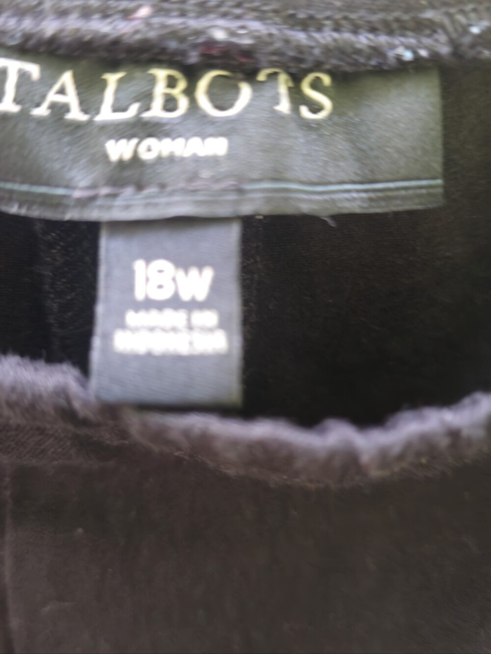 Talbots Women's Black Cotton Blend Stretch Slenderizing Pants Side Zip - Picture 2 of 4